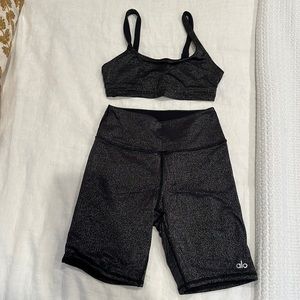 ALO Yoga Biker Short + Bra